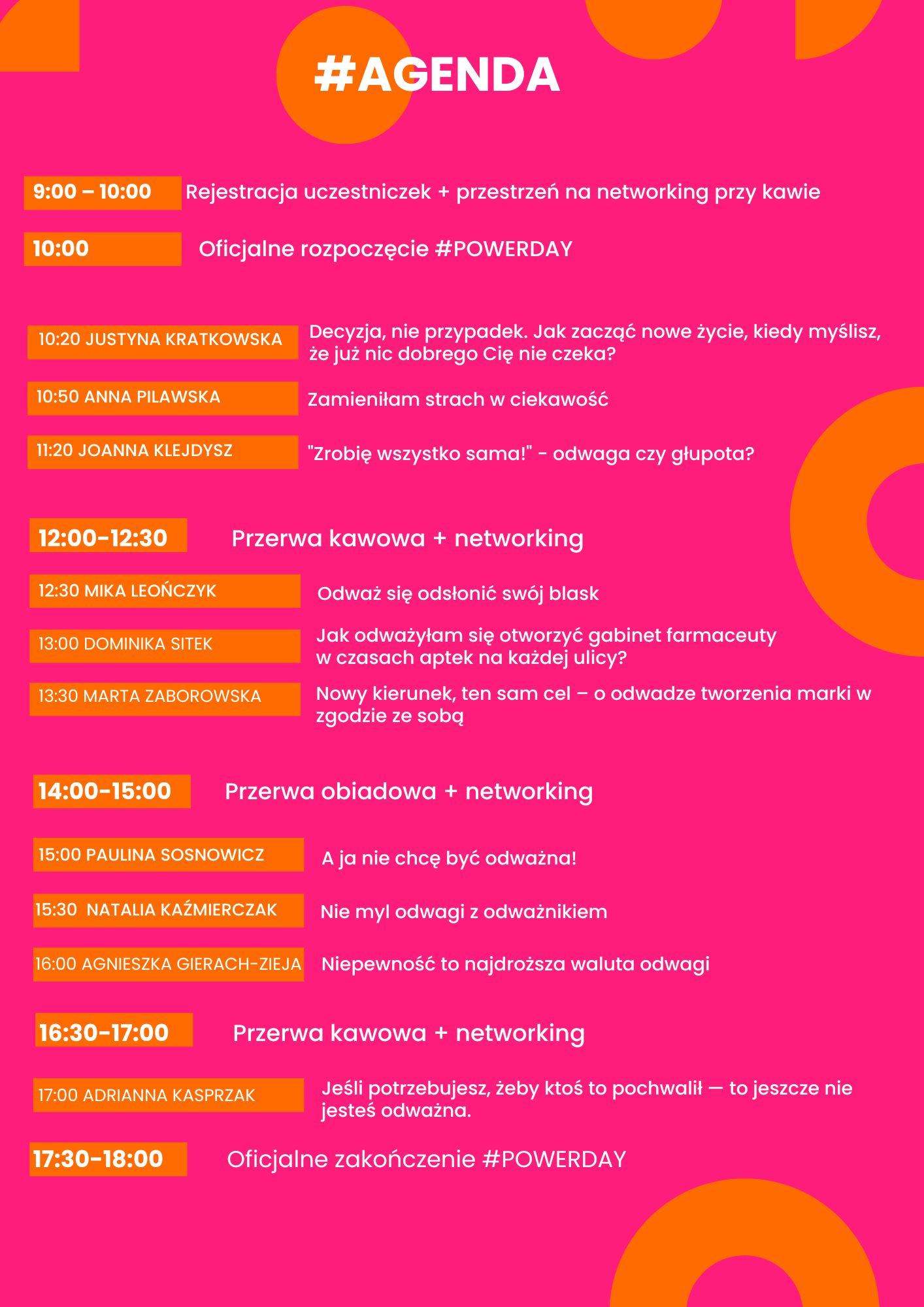 agenda konferencji #POWERDAY